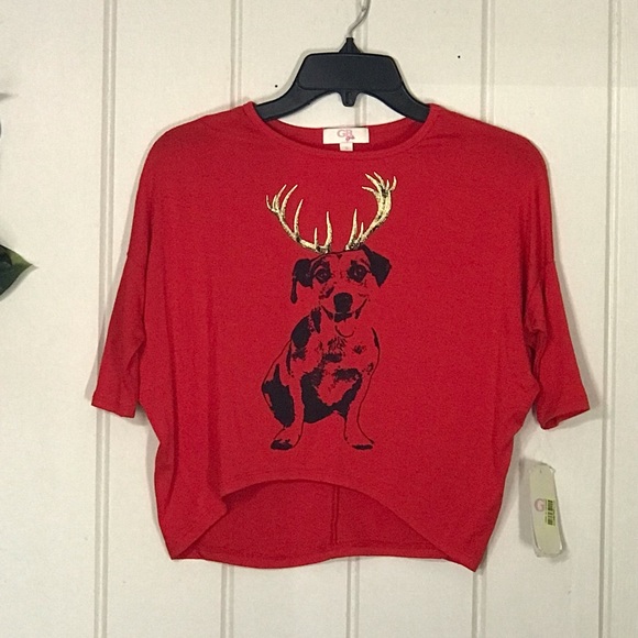 Cute GB Girls Stretch Blouse Top w/ Smiling Dog & Deer Horns
NWT
leggings jeans - Picture 2 of 16